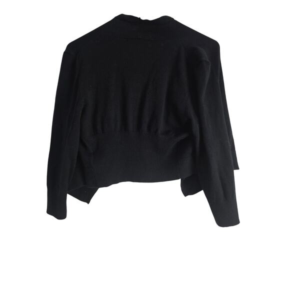 Michael Michael Kors Cropped Sweater Petite M Womens Black Pull On Classic - Picture 5 of 5